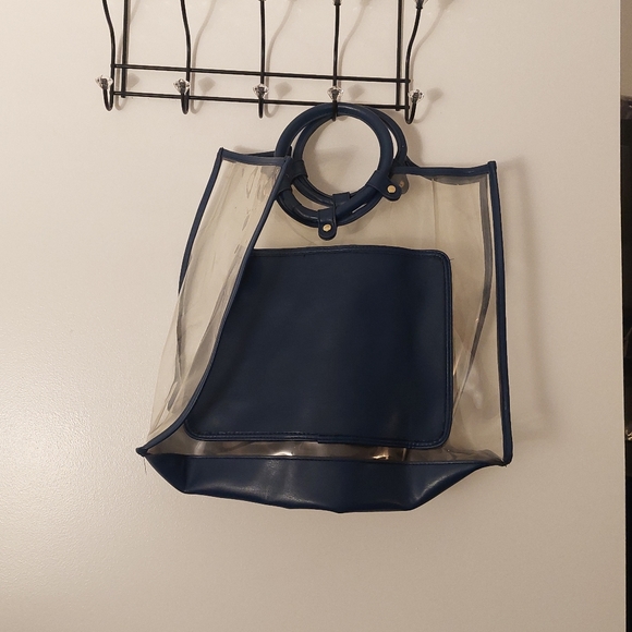 What Wear Clear Large Bag with Blue Accents - Picture 2 of 5